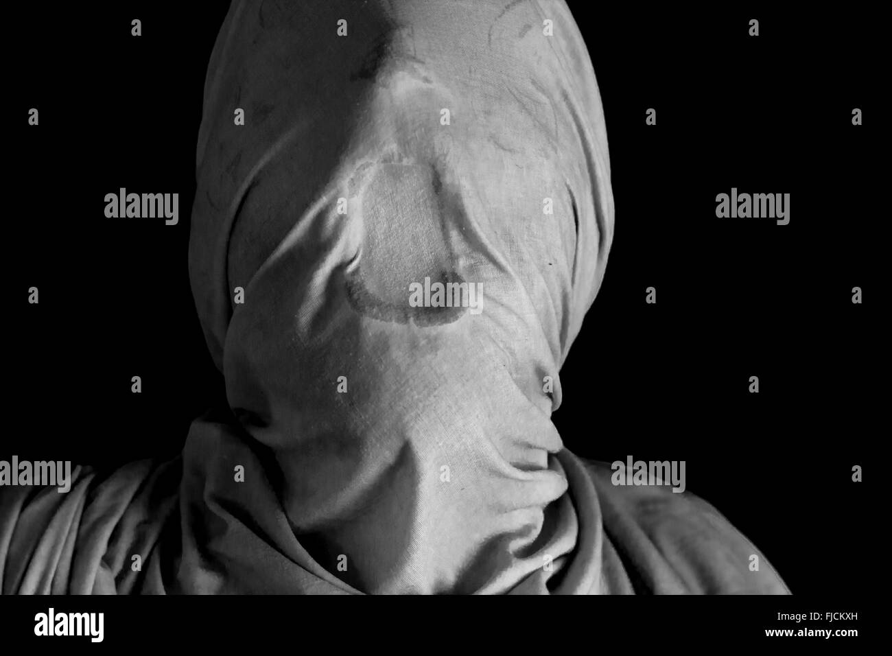 Spooky ghost monster lamenti con bocca aperta Foto Stock