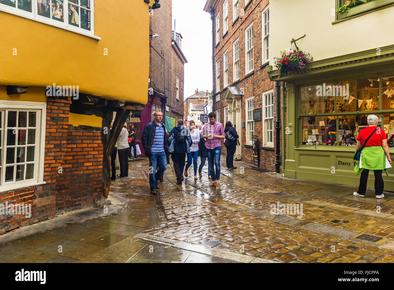 Vecchie strade di York, England, Regno Unito Foto Stock