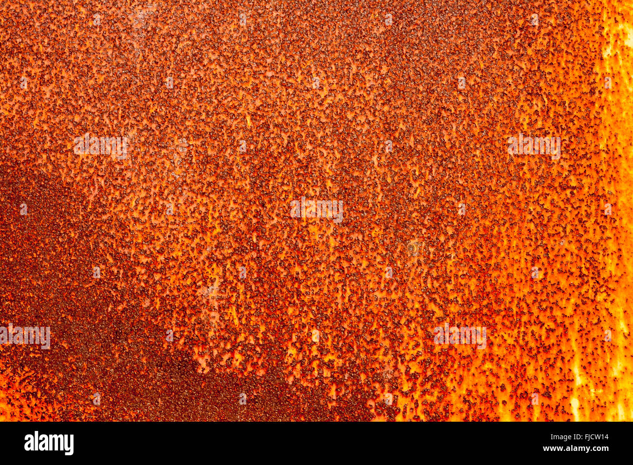 Ruggine sullo sfondo di acciaio con vecchi e cattive condizioni Foto Stock