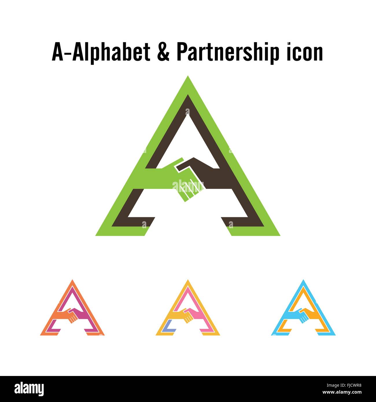 Creative Una lettera astratta icona logo design template vettoriale.offerta Business,icona di partenariato.corporate aziendale e industriale Illustrazione Vettoriale