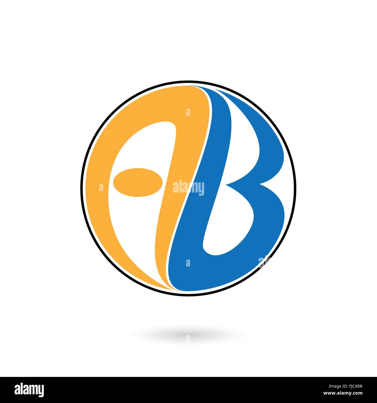 Creative alfabeto A e B la lettera logo.AB azienda gruppo legato lettera logo.illustrazione vettoriale Illustrazione Vettoriale