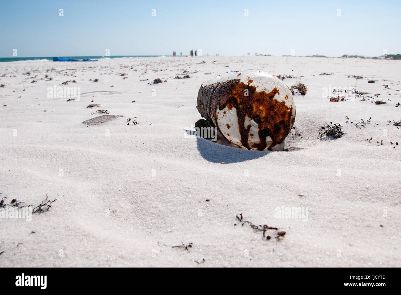 Deepwater Horizon fuoriuscite di olio; la spiaggia di Pensacola Florida Foto Stock