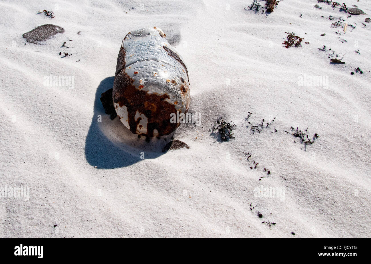 Deepwater Horizon fuoriuscite di olio; la spiaggia di Pensacola Florida Foto Stock