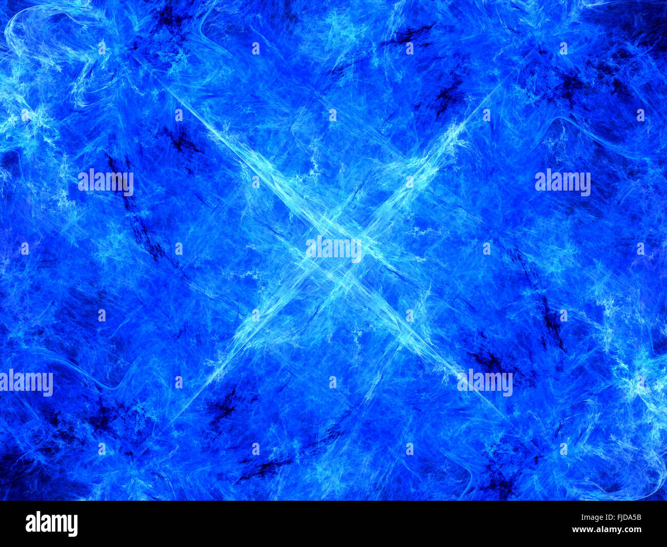 Blu brillante misteriosa energia nello spazio, generato dal computer sfondo astratto Foto Stock