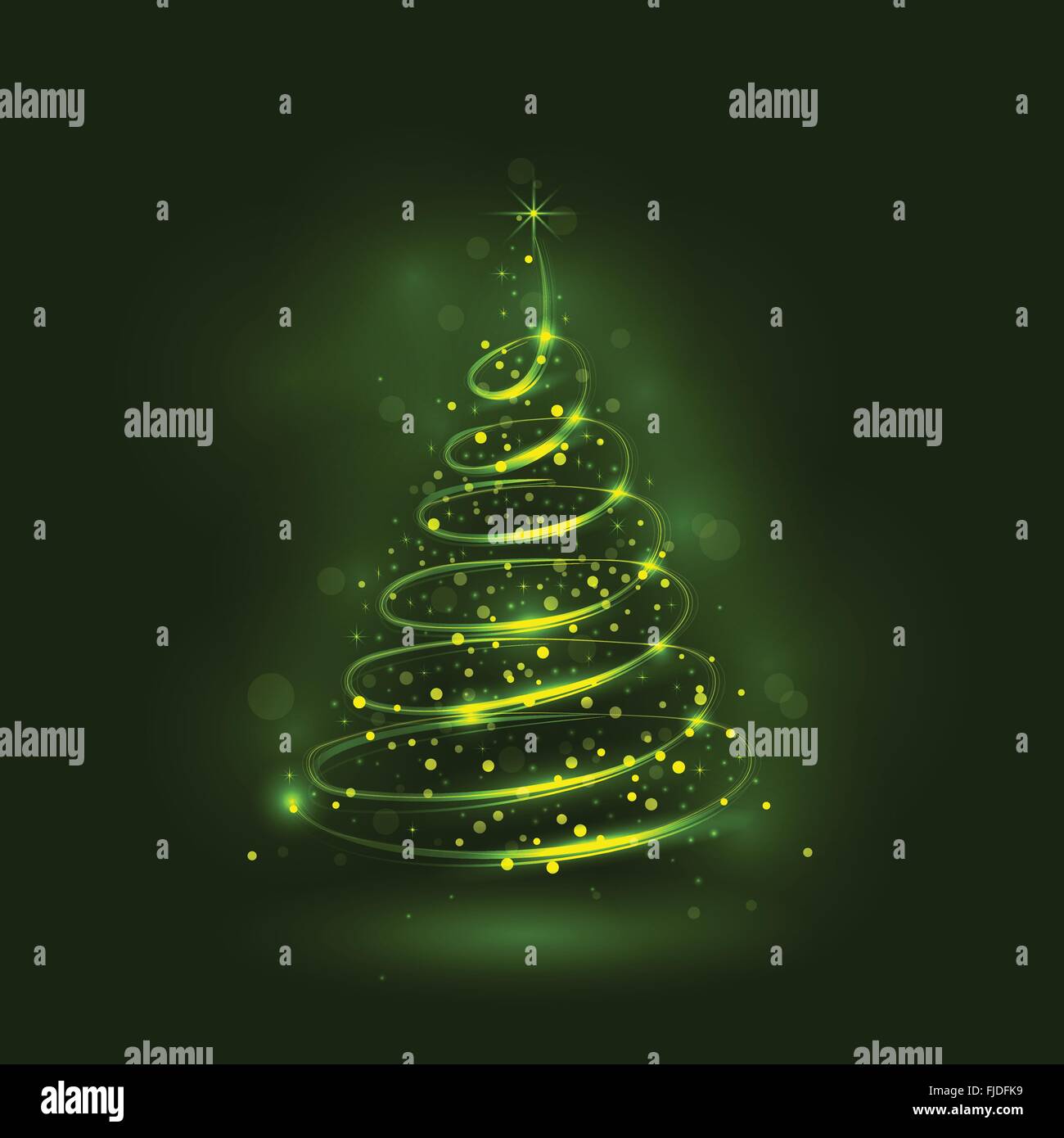 Shining albero di natale, la magia albero di natale, lucido albero di natale.Buon Natale e felice anno nuovo sfondo astratto. Illustrazione Vettoriale