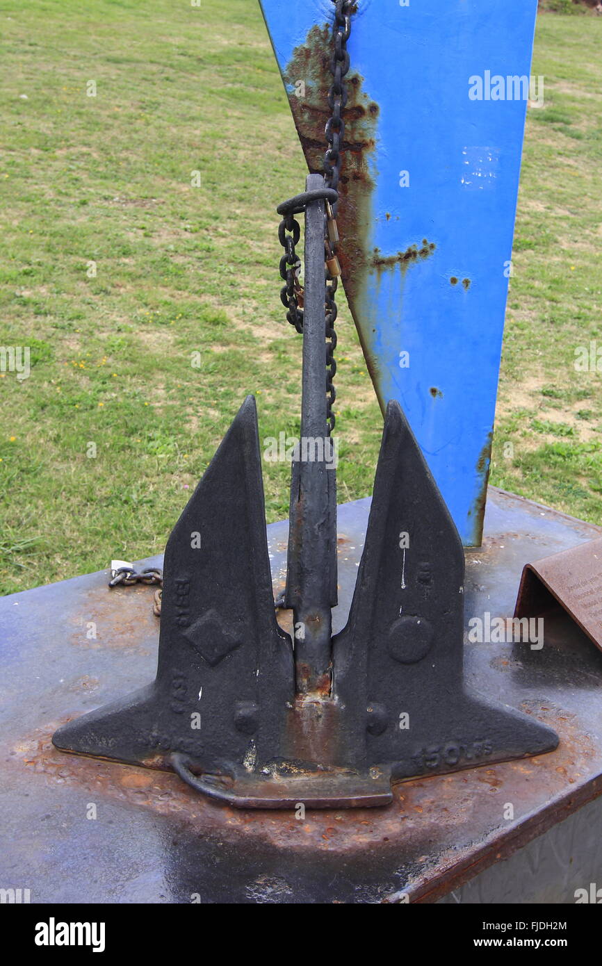 Fortuna Boat anchor appartiene a Francisco Franco Foto Stock