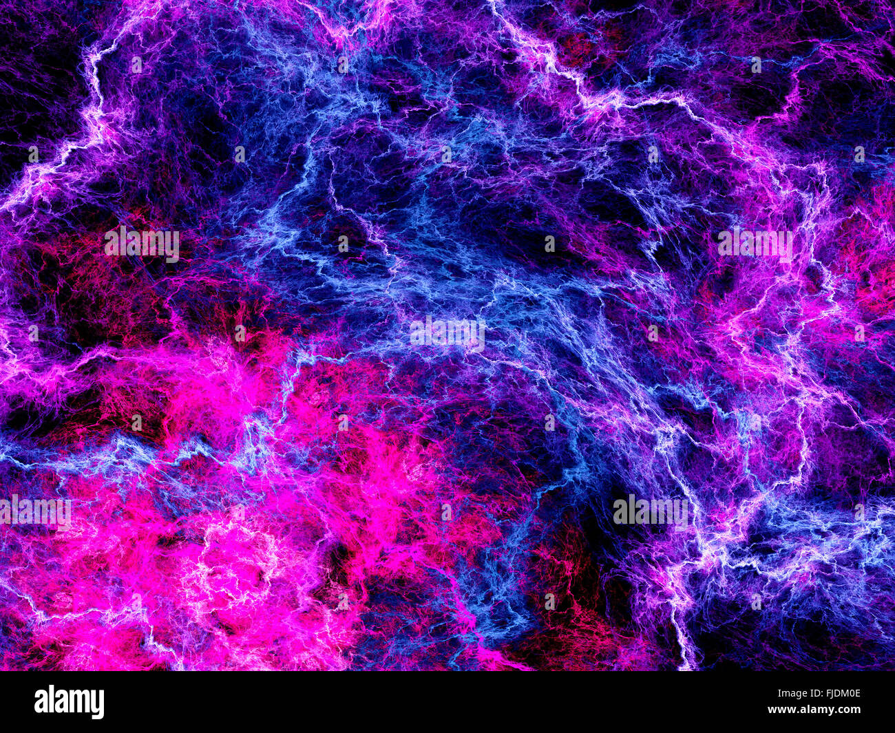 Colorate di alleggerimento vibranti, alta tensione, generata dal computer sfondo astratto Foto Stock