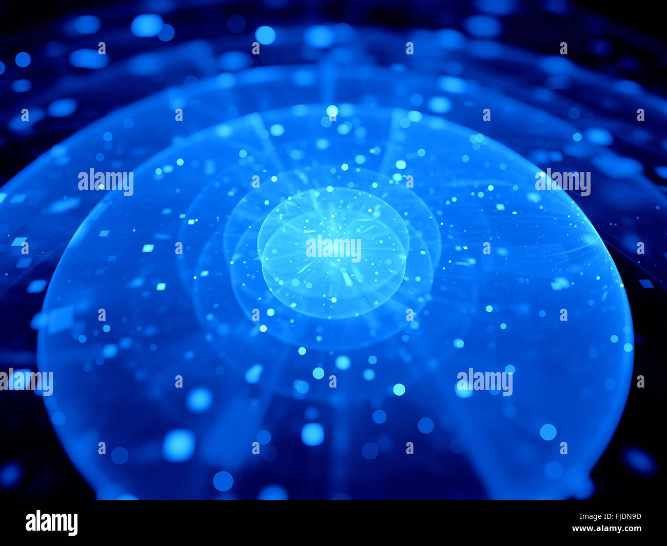 Spirituale stella blu gate, generato dal computer sfondo astratto Foto Stock