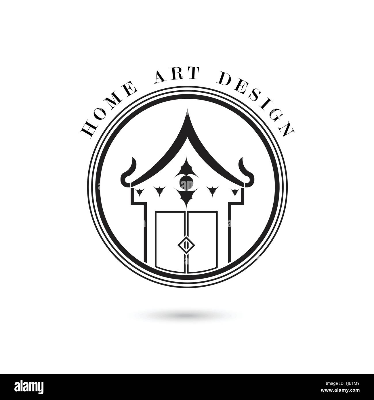 Creative home vettore icona logo design template.illustrazione vettoriale. Illustrazione Vettoriale