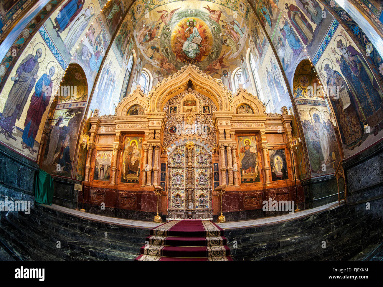 Altare della Chiesa del Salvatore sul Sangue versato Foto Stock