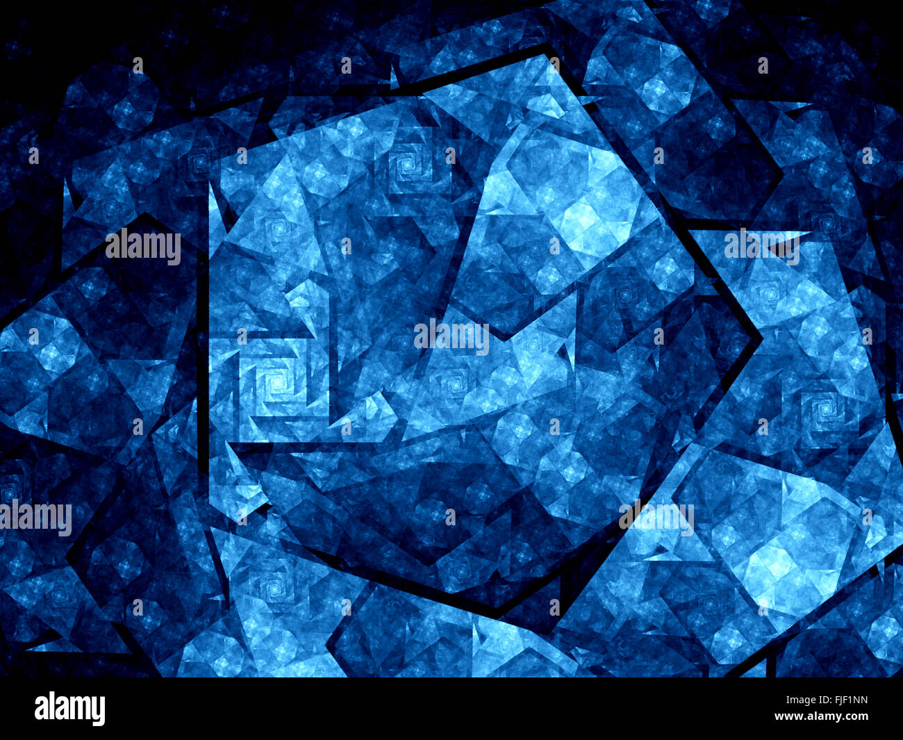 A forma di pentagono nanocristallo, generato dal computer sfondo astratto Foto Stock