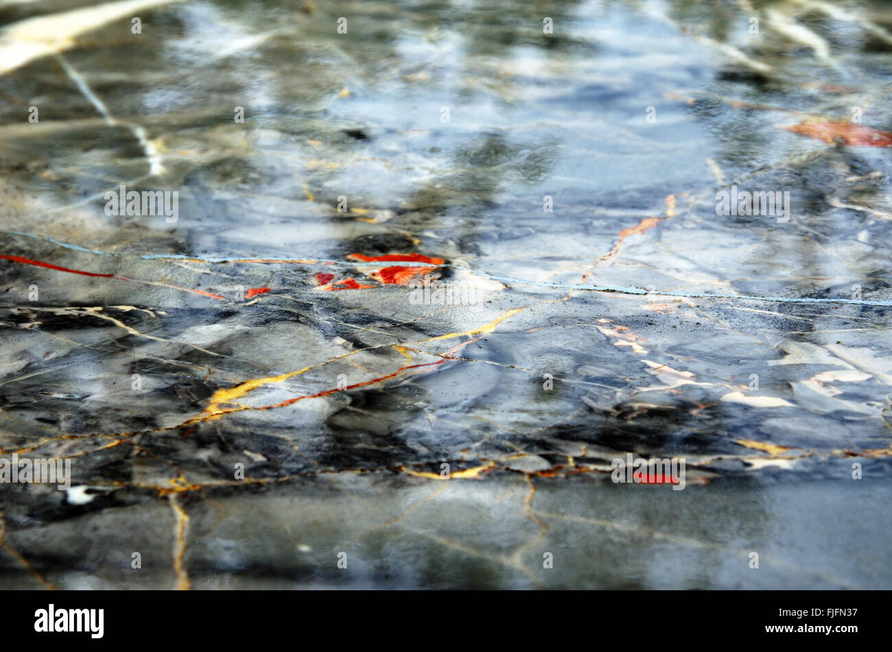 Superficie lucidata di lastra di marmo Foto Stock