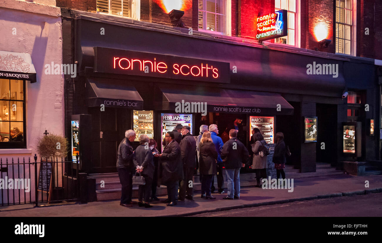Ronnie Scott's Jazz Club Frith St Soho London W1 REGNO UNITO Foto Stock