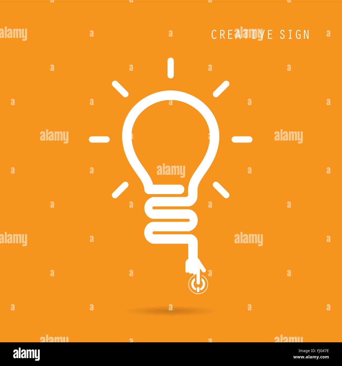 Luce creativi concetto della lampadina, design per poster flyer brochure di copertura, business idea, concetto di istruzione.illustrazione vettoriale Illustrazione Vettoriale