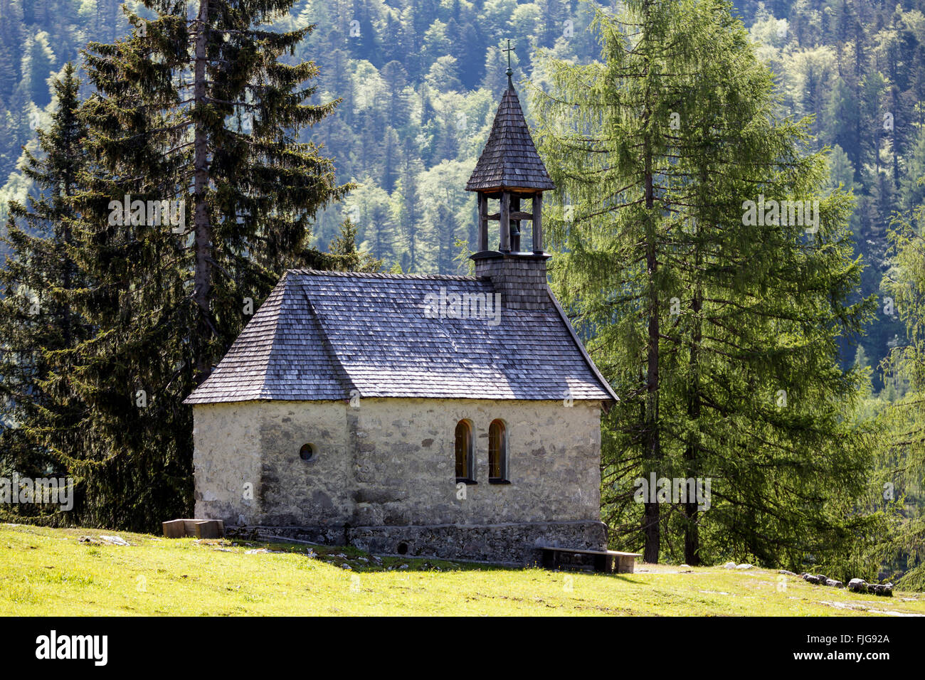 Sant'Anna&#39;s cappella sulla Hemmersuppenalm, Reit im Winkl, Alta Baviera, Baviera, Germania Foto Stock