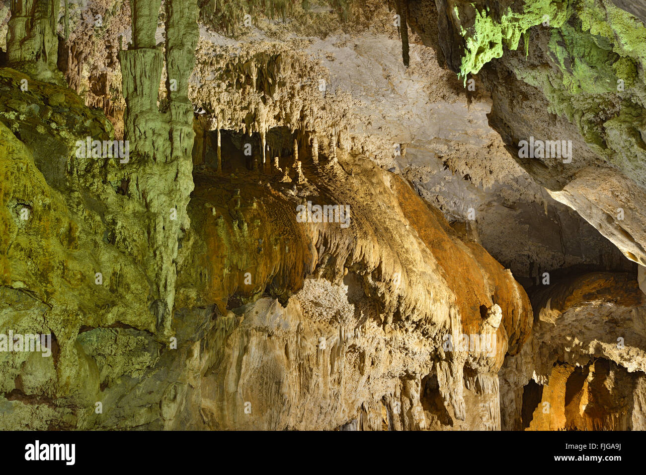 Grotta di stalattiti Grotta di San Giovanni, Domusnovas, Sardegna, Italia Foto Stock