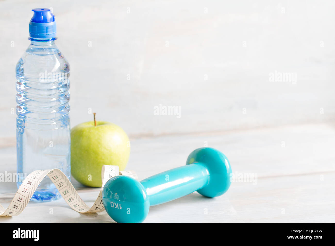 Dieta Fitness sport e stile di vita sano concetto creativo Foto Stock