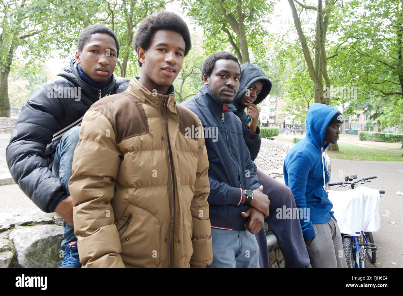 Gioventù nero, East London Foto Stock