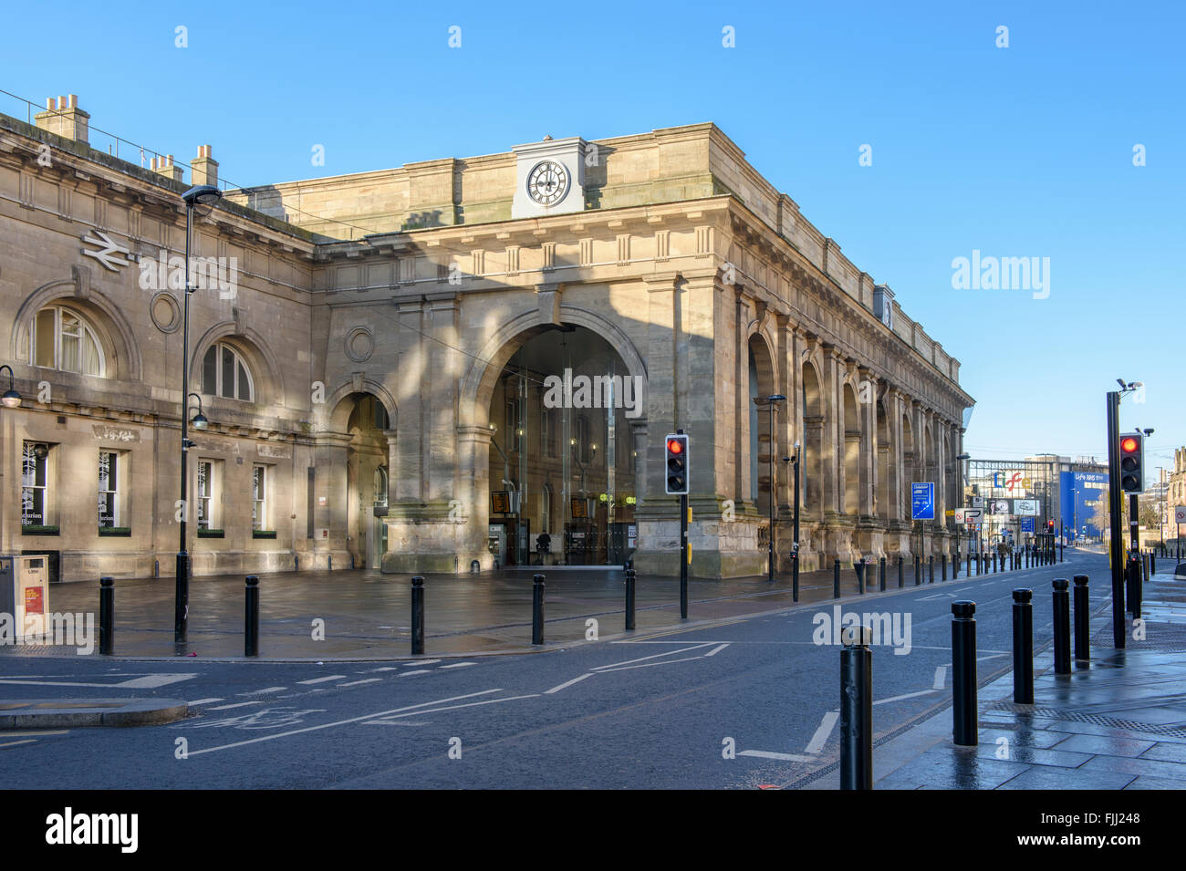 Newcastle Stazione Ferroviaria Centrale Foto Stock