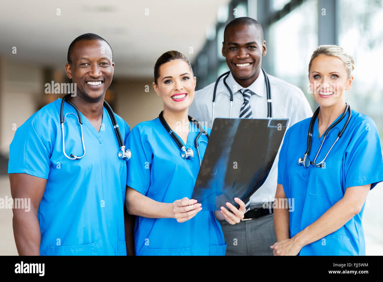 Ritratto di medico professionale dei lavoratori in Ospedale Foto Stock