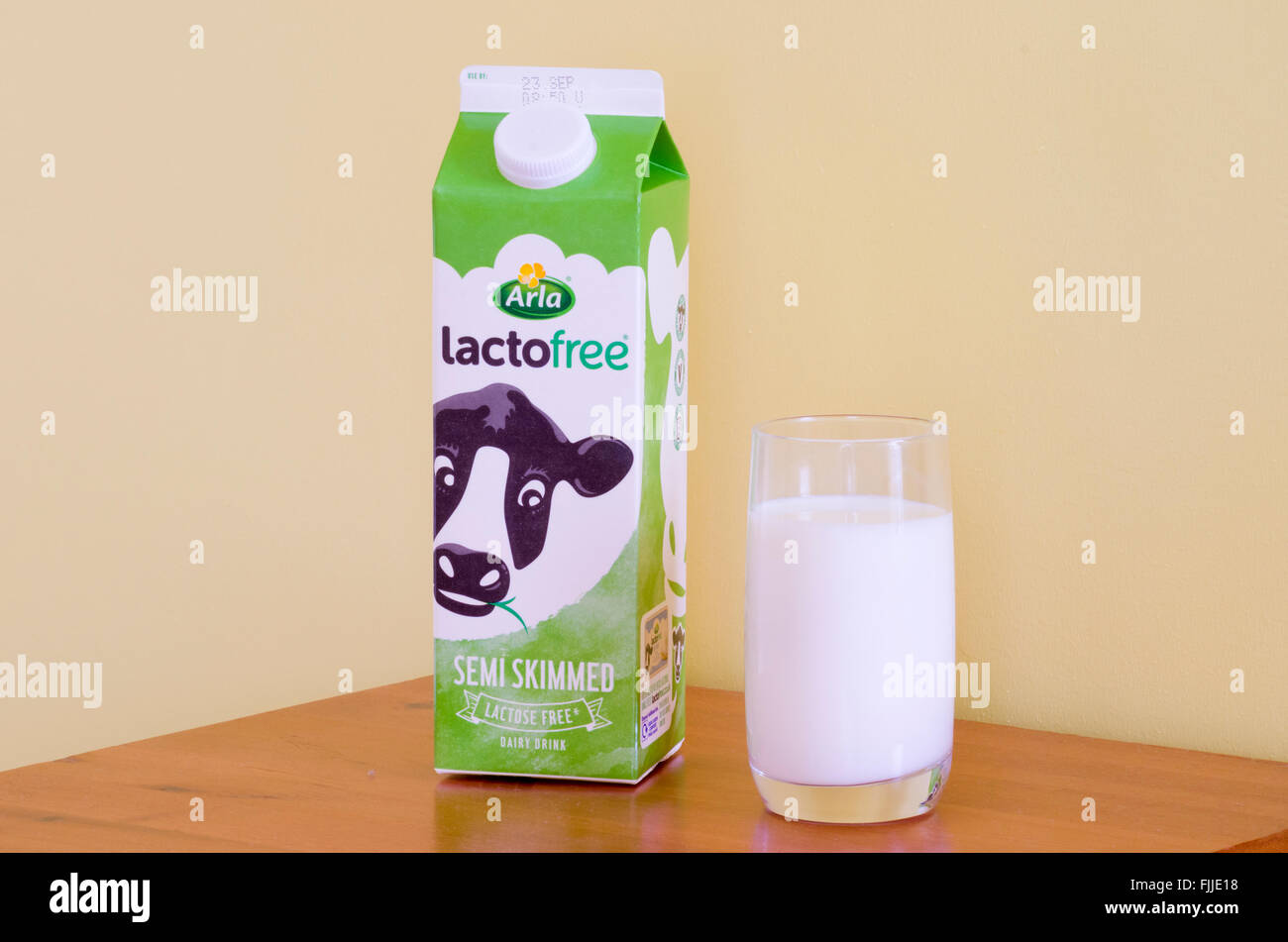 Arla Lactofree senza lattosio Semi scremato Drink di Caseificio Foto Stock