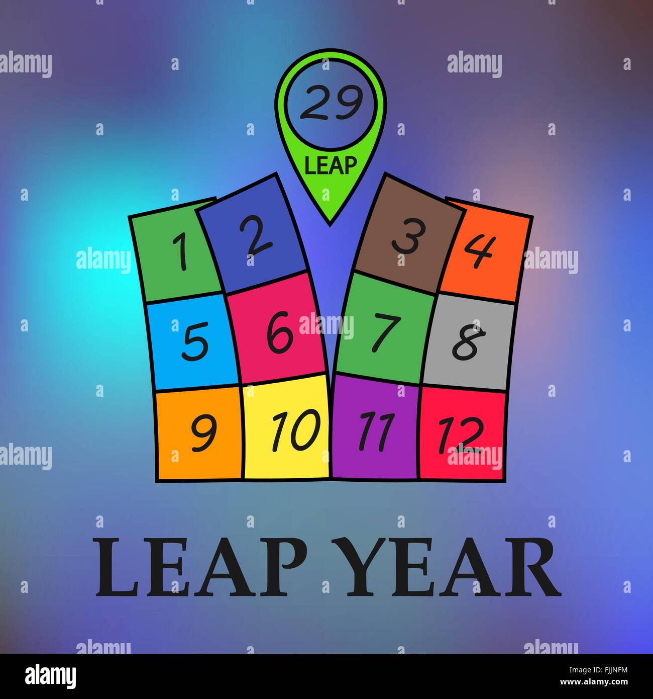 Anno bisestile illustrazione Illustrazione Vettoriale