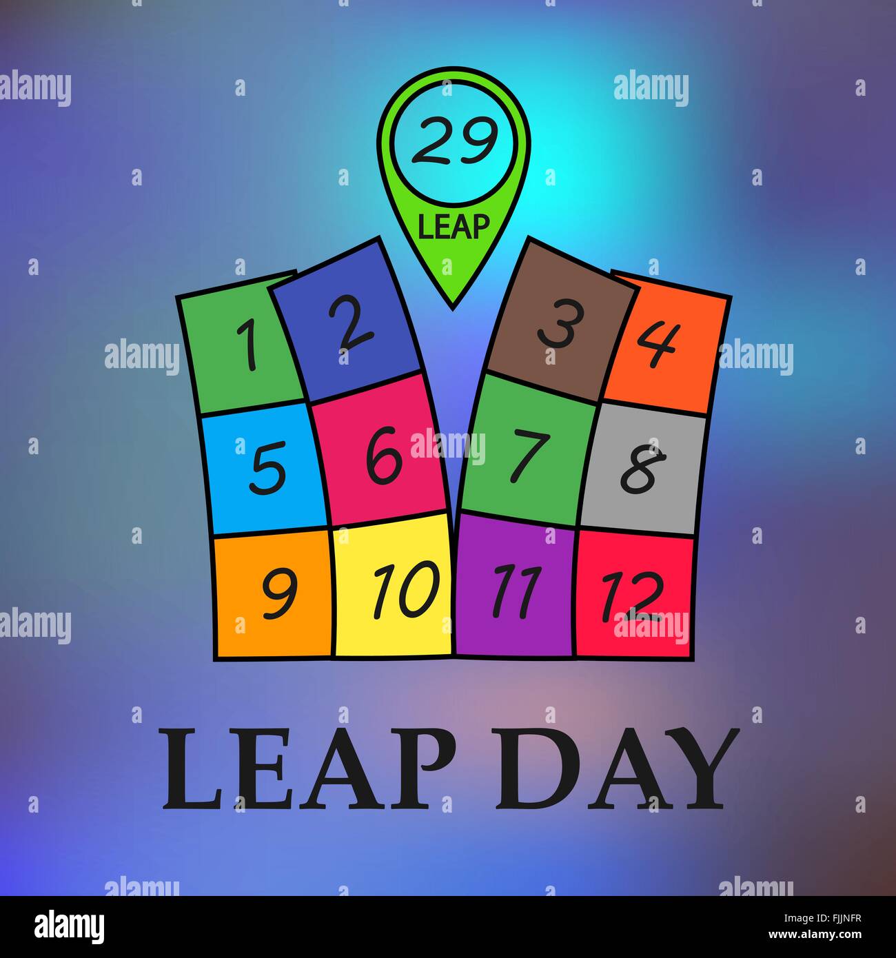 Giorno intercalare illustrazione Illustrazione Vettoriale