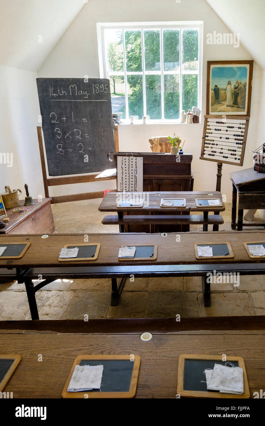 Scuola vittoriana camera Weald and Downland Open Air Museum Singleton West Sussex Foto Stock