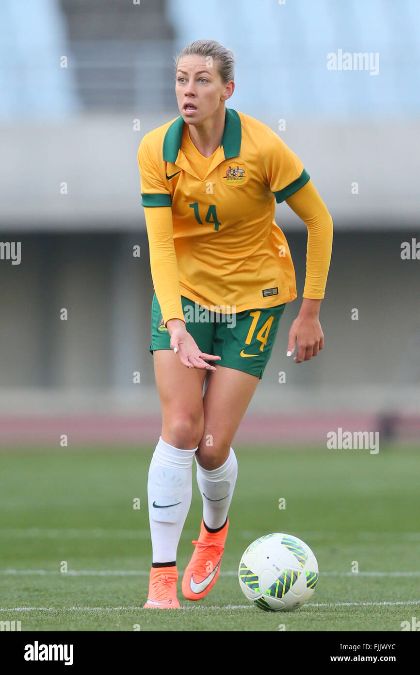 Yanmar Stadium Nagai, Osaka, Giappone. 2 Mar, 2016. Alanna Kennedy (AUS), 2 marzo 2016 - Calcetto : AFC donna Olympic Football Tournament Rio 2016 Qualificatore asiatici round finale match tra Australia - Vietnam a Yanmar Stadium Nagai, Osaka, Giappone. © Giovanni Osada AFLO/sport/Alamy Live News Foto Stock