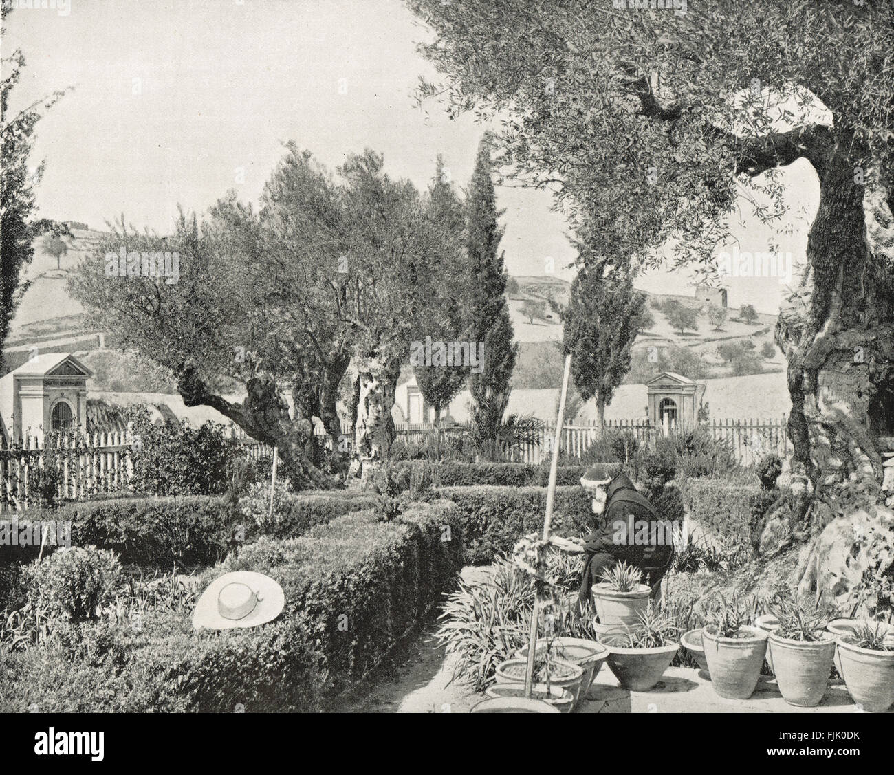 Giardino del Getsemani nel XIX secolo Foto Stock