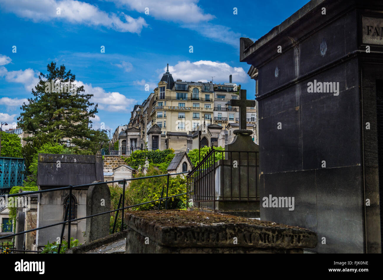 Parigi Francia 2014 aprile 20, dettagli sugli storici edifici e strade intorno a Parigi Foto Stock