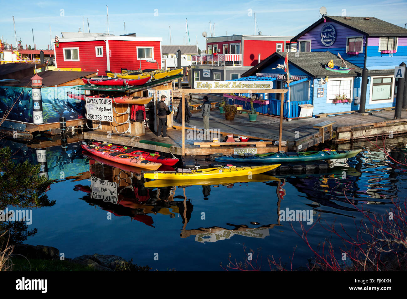 Fisherman Wharf - Victoria, Isola di Vancouver, British Columbia, Canada Foto Stock