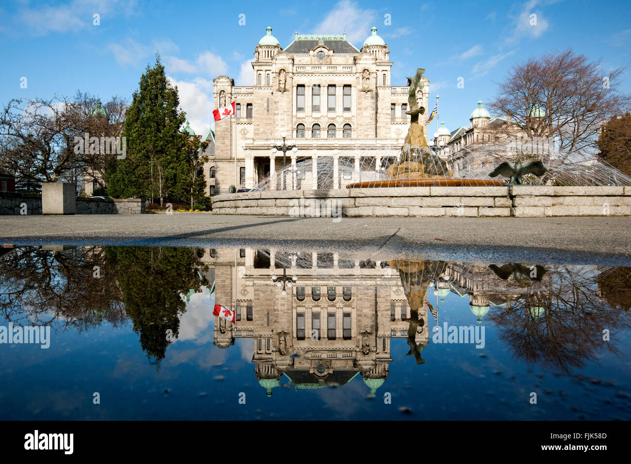 La British Columbia il Palazzo del Parlamento - Victoria, Isola di Vancouver, British Columbia, Canada Foto Stock