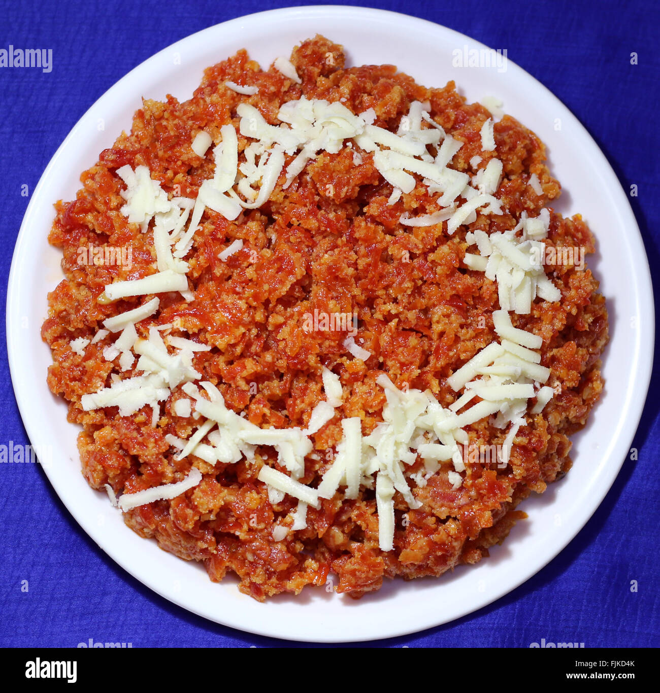 Gustosa Gajar ka Halwa o dessert di carote Foto Stock