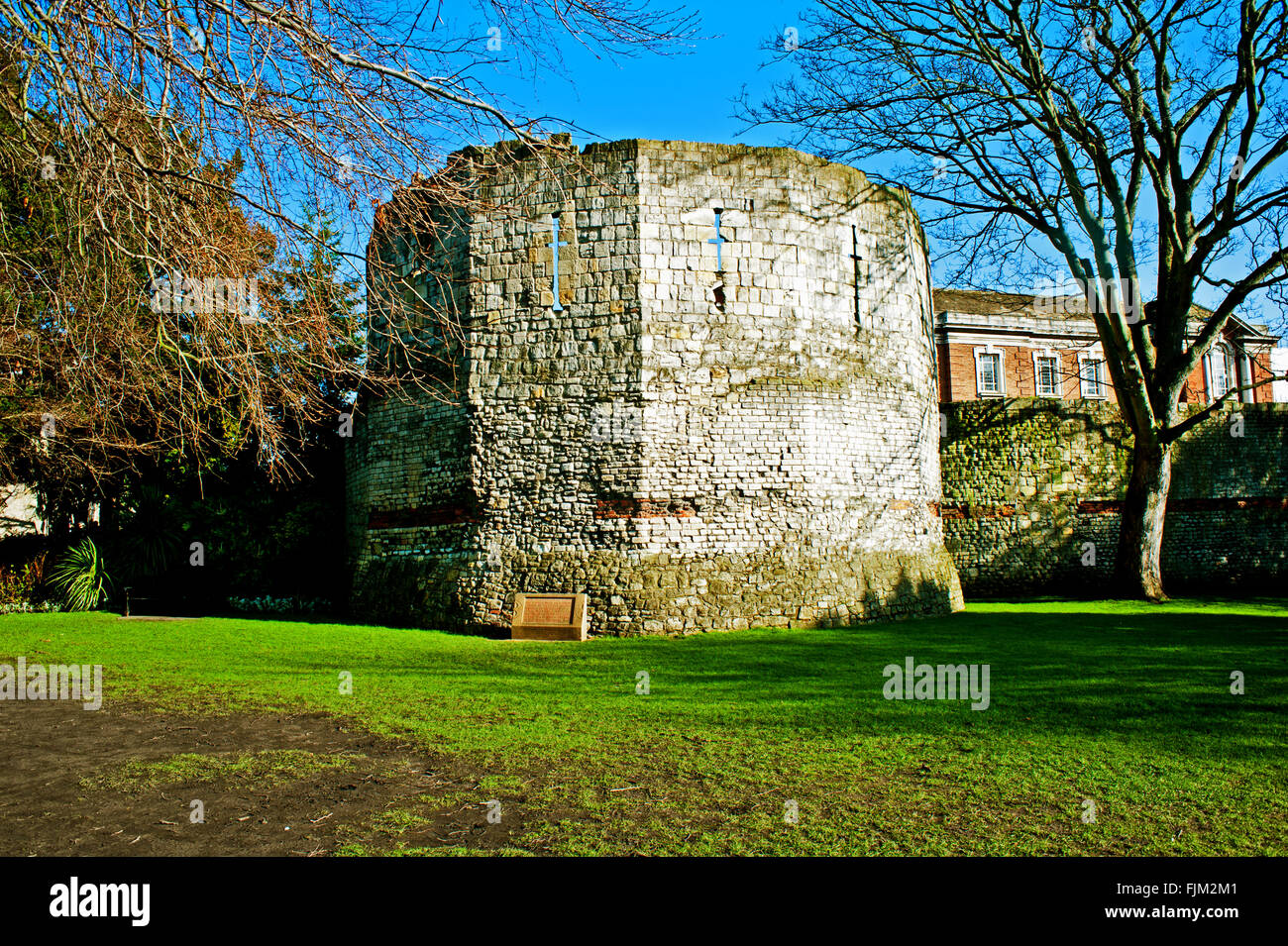 Torre Multangular, Museo Giardini, York Foto Stock