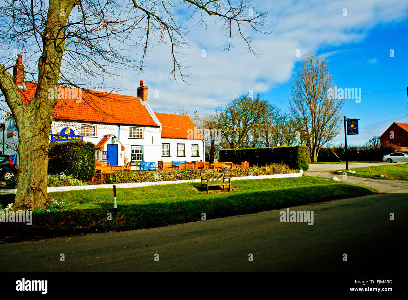 Ye Old Sun Inn a Colton Village, Yorkshire Foto Stock