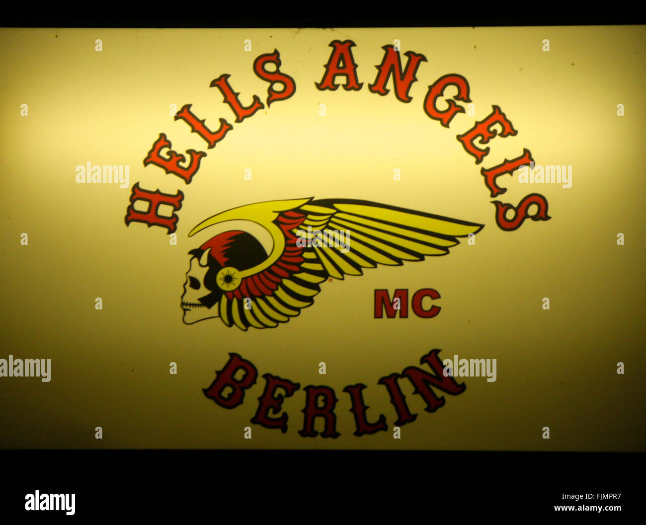 Das Logo der 'Hells Angels', Berlino. Foto Stock