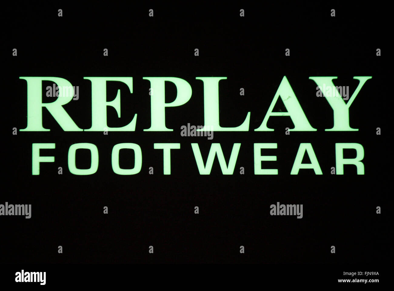 Markenname: 'Replay calzature", Berlino. Foto Stock
