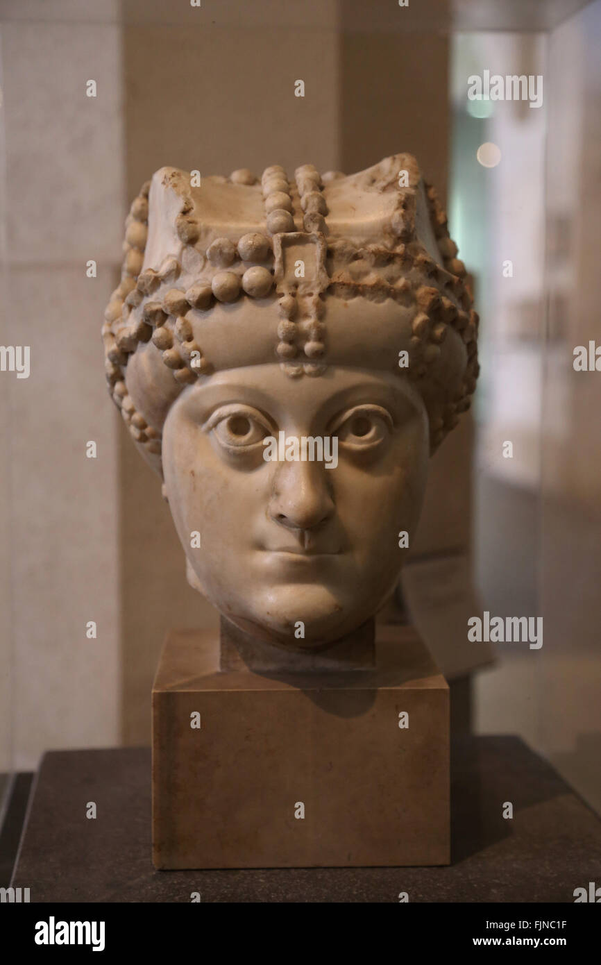 Aelia Ariadne (474-515). Imperatrice consorte di zero (imperatore) e Anastasio I (imperatore). Da Costantinopoli o Roma. Primi 6 Annuncio Foto Stock