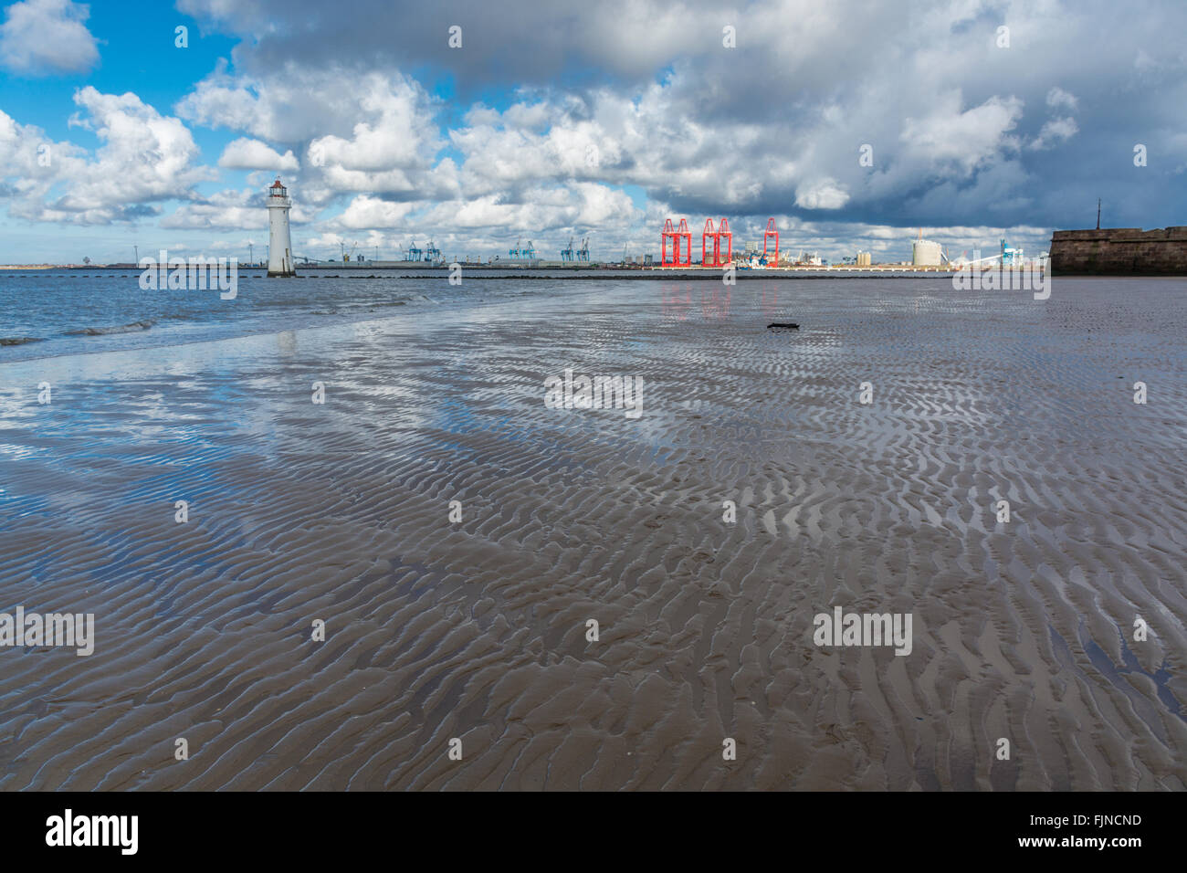 Faro di New Brighton Foto Stock