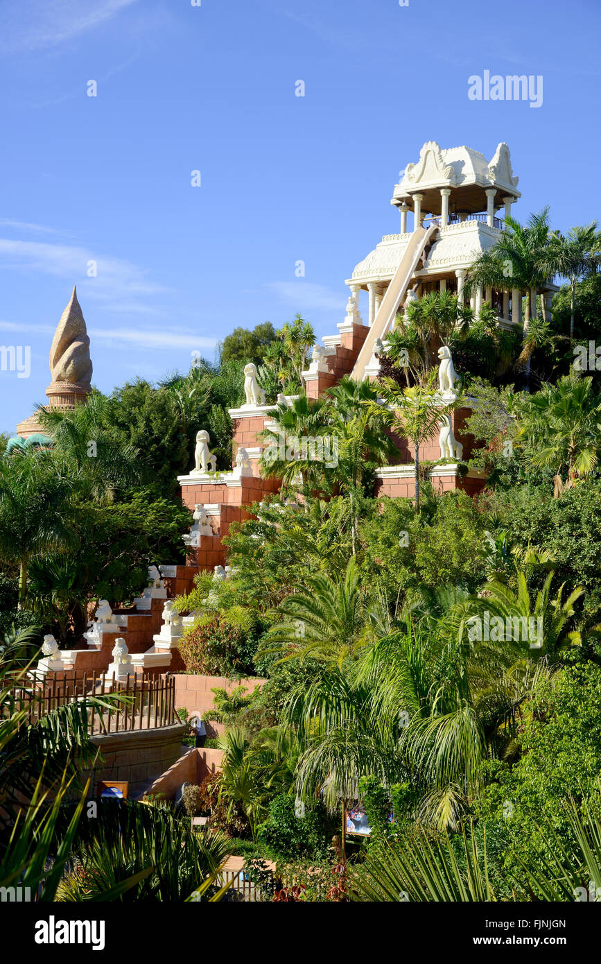 Siam Park, Tenerife, isola di Tenerife, Isole Canarie, 'Torre del Potere' slitta Foto Stock