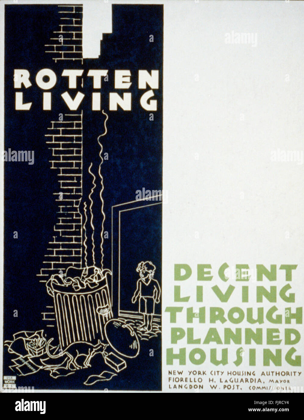 Alloggiamento previsto poster creato dal WPA, 1941-1943. La Biblioteca del Congresso. (Richard B. Levine) Foto Stock