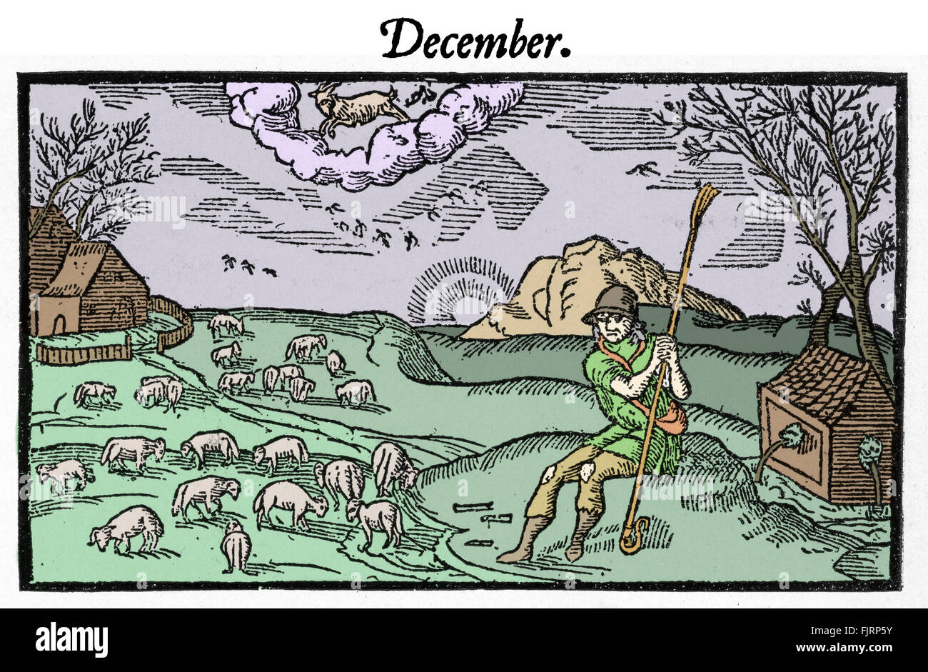 Il pastore 's calendario, Dicembre 1579 da Edmund Spenser. Gli agricoltori. La calandra Shepheardes. ES: 1552? - 1599 Foto Stock
