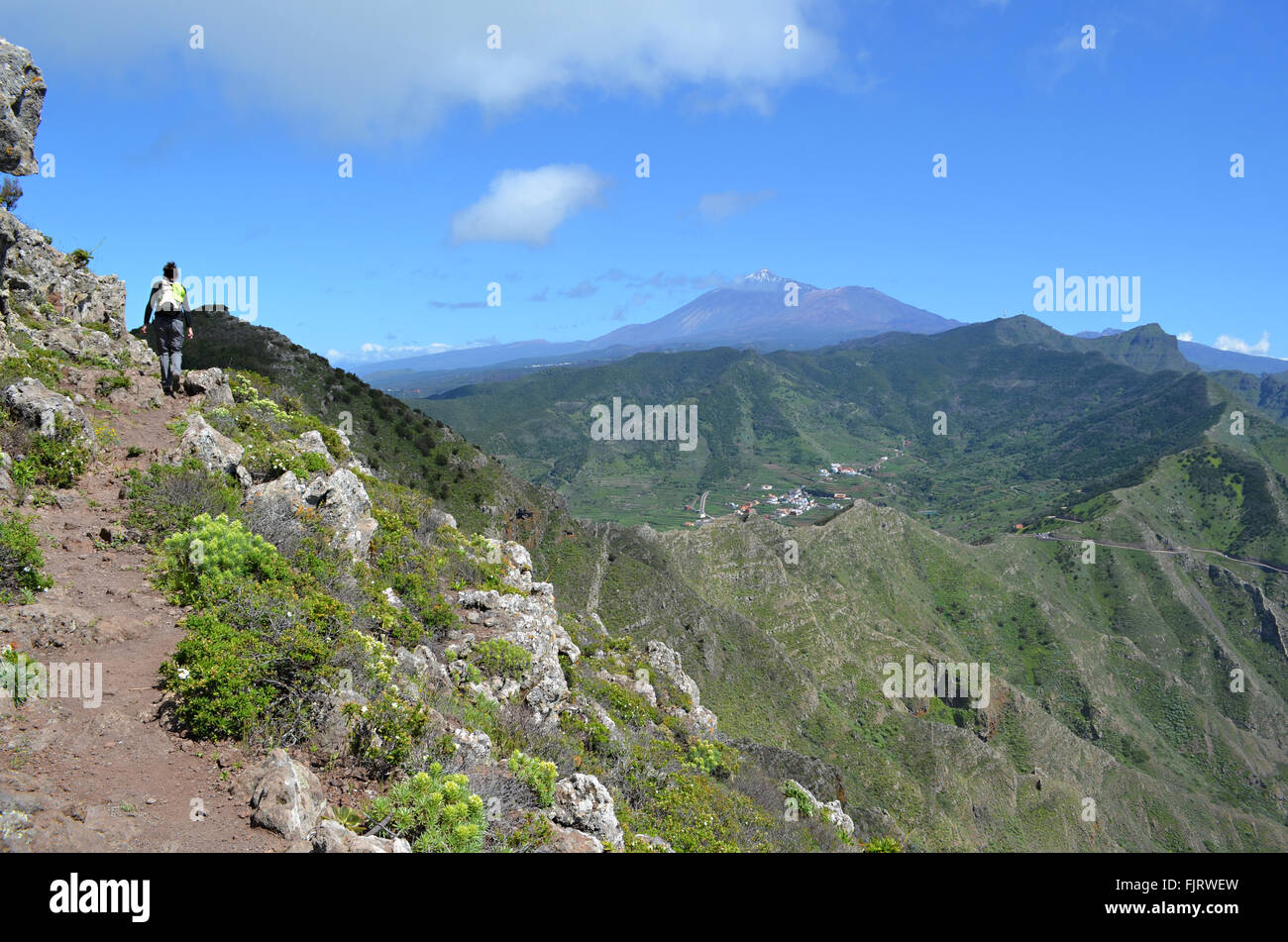 Itinerario a piedi in Teno Parco Rurale a Tenerife Foto Stock