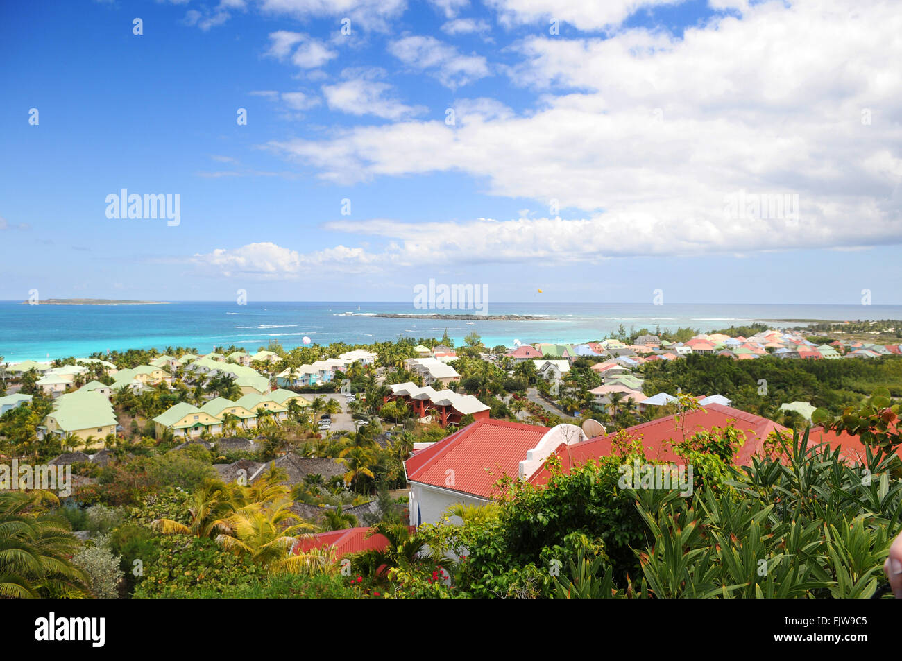 Vista dell'isola di Saint Martin nei Caraibi Foto Stock