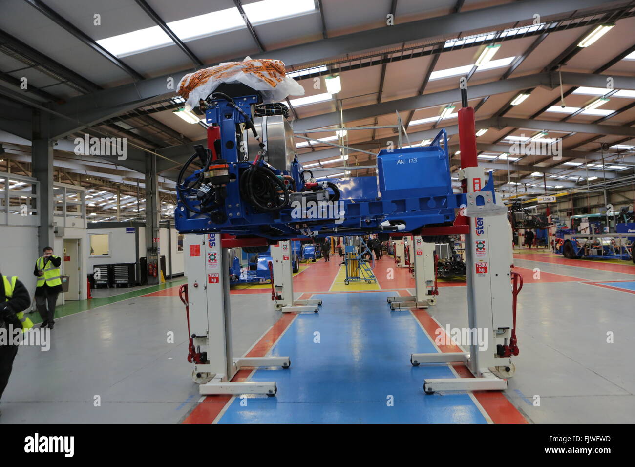 Wrightbus è un carrozziere britannico e pioniere dell'autobus a pianale ribassato con base in Galgorm e Antrim, Irlanda del Nord è stato esta Foto Stock