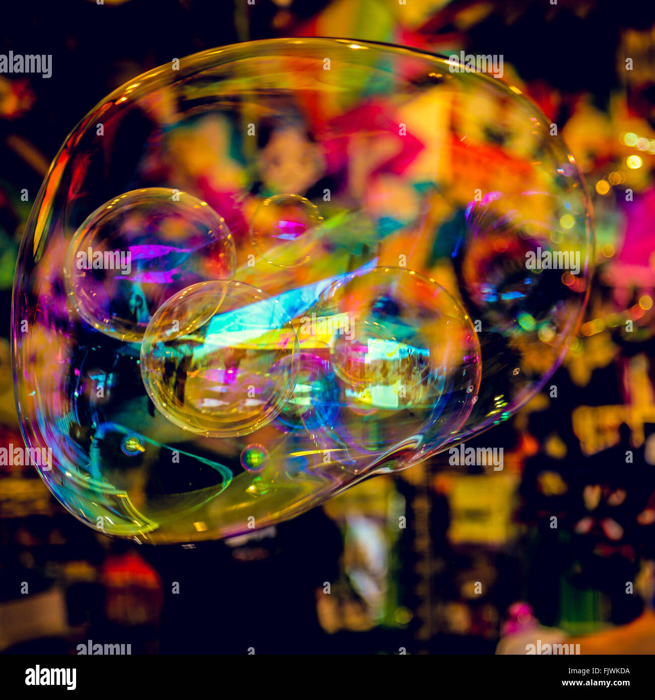 Bolle all'interno del palloncino Bubble Foto Stock