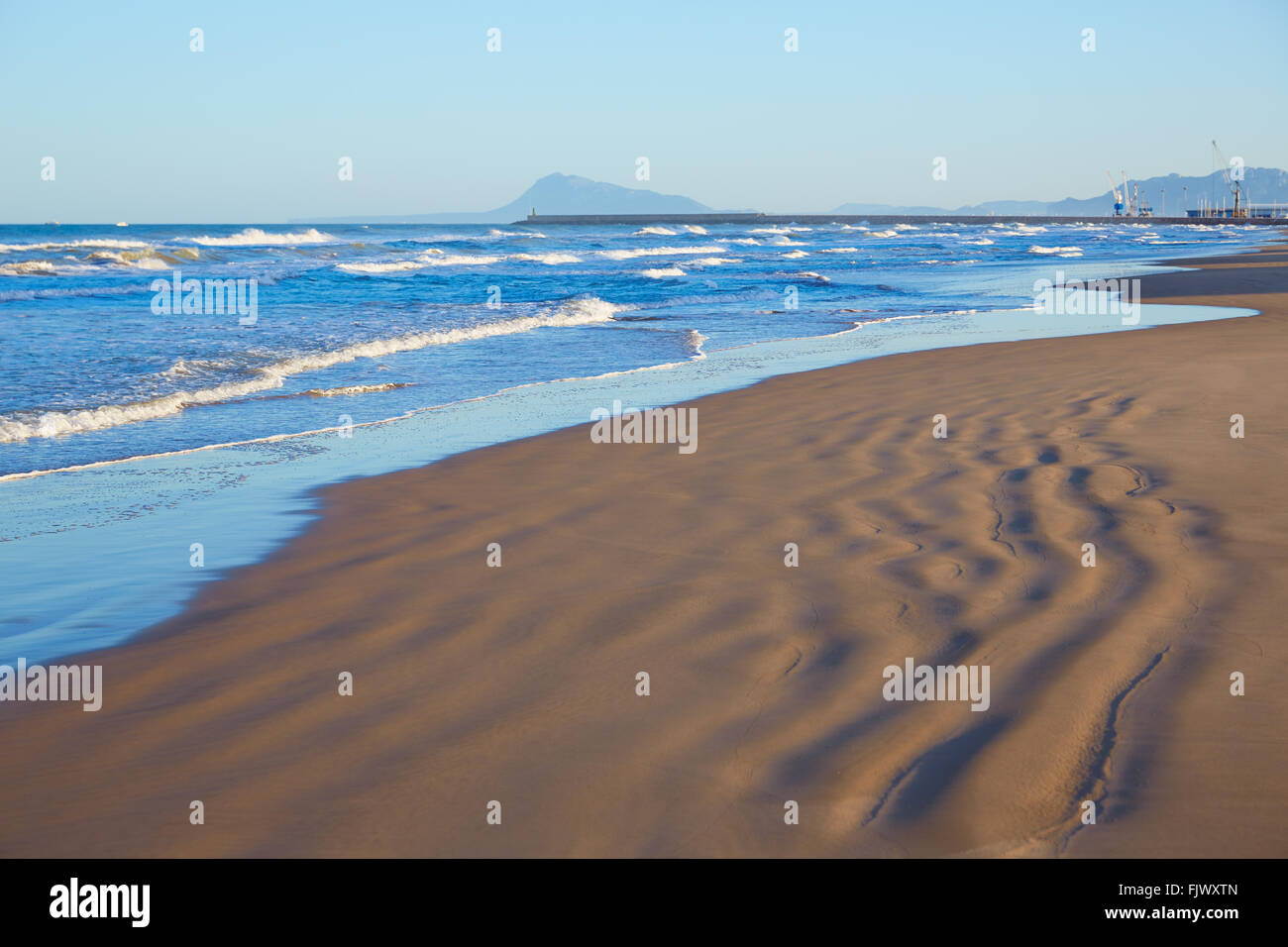 Spiaggia Di Gandia A Valencia Del Mediterraneo Spagna Foto
