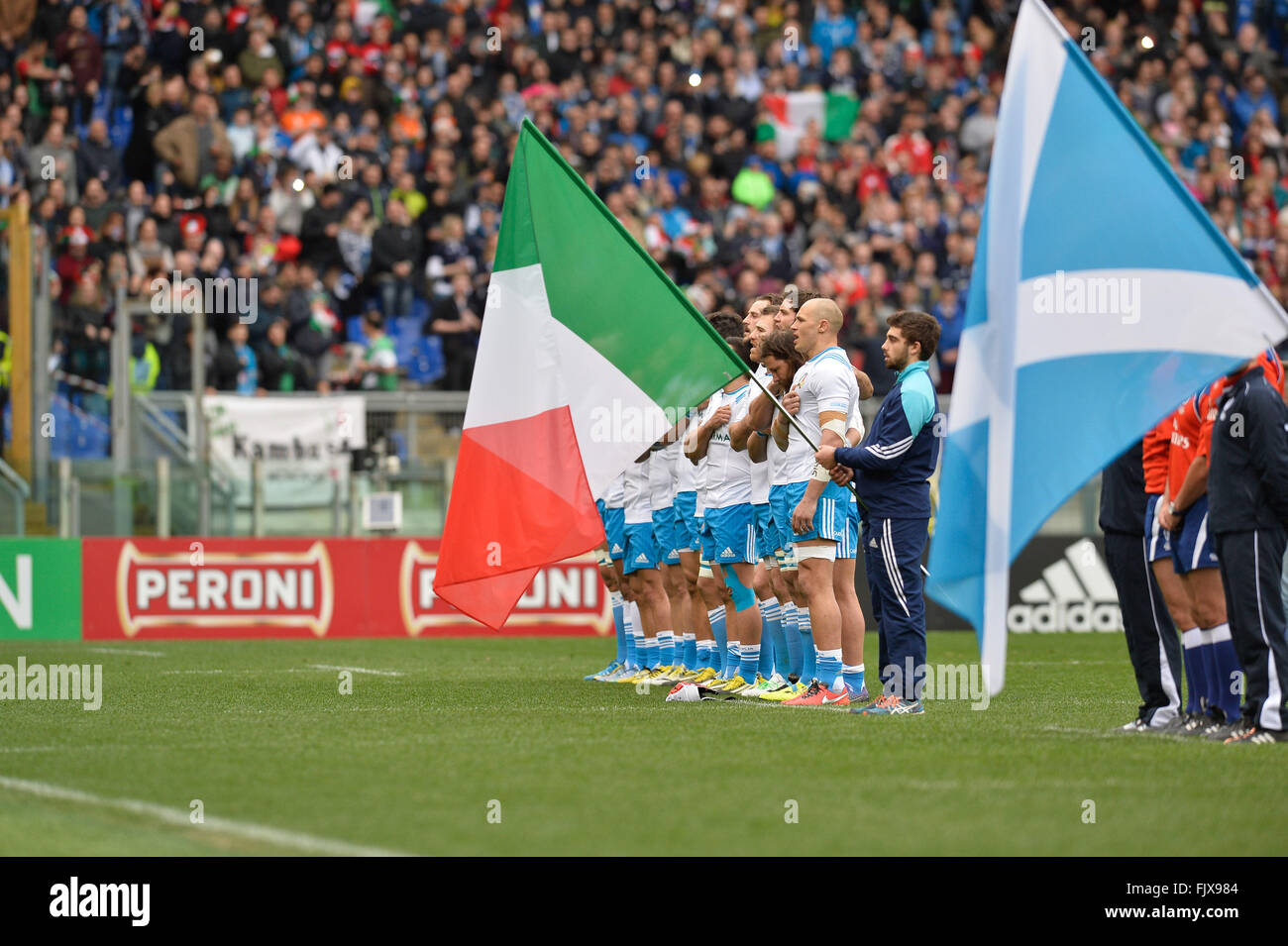 Italie-Rome ,Feb 27,2016 RBS Sei Nazioni di Rugby campionato, Italia v Scozia nello Stadio Olimpico di Roma, in febbraio 27, 2016 Da:Silvia Loré/agenzia imagespic Foto Stock