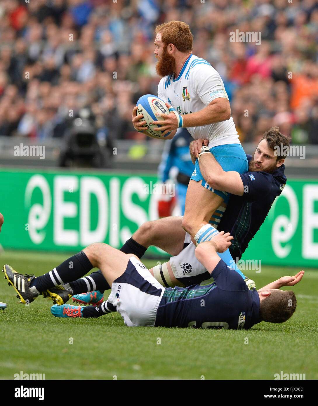 Italie-Rome ,Feb 27,2016 Gonzalo Garcia RBS Sei Nazioni di Rugby campionato, Italia v Scozia nello Stadio Olimpico di Roma, in febbraio 27, 2016 Da:Silvia Loré/agenzia imagespic Foto Stock